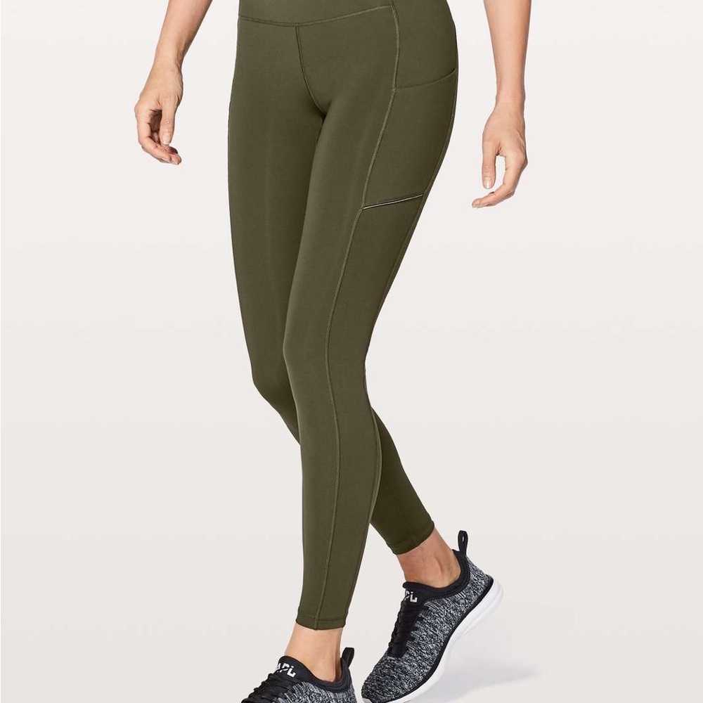 LULULEMON OLIVE GREEN LEGGINGS